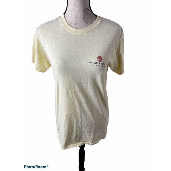 Women Simply Southern Collection Yellow T Shirt Size S Find Your Happy Place‎ - Picture 1 of 6